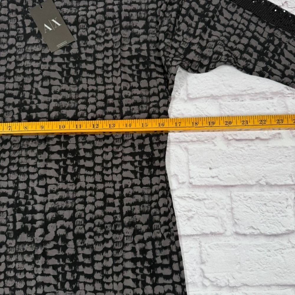 NWT A|X Armani Exchange‎ Womens Size 0 Black Tan Sequin Cocktail Dress Orig $128 - Picture 5 of 9